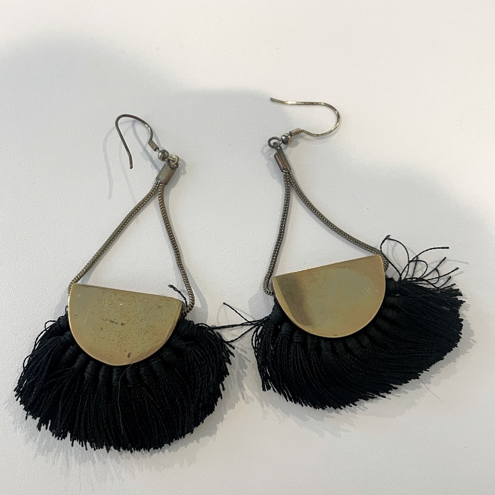 Fan tassel earrings